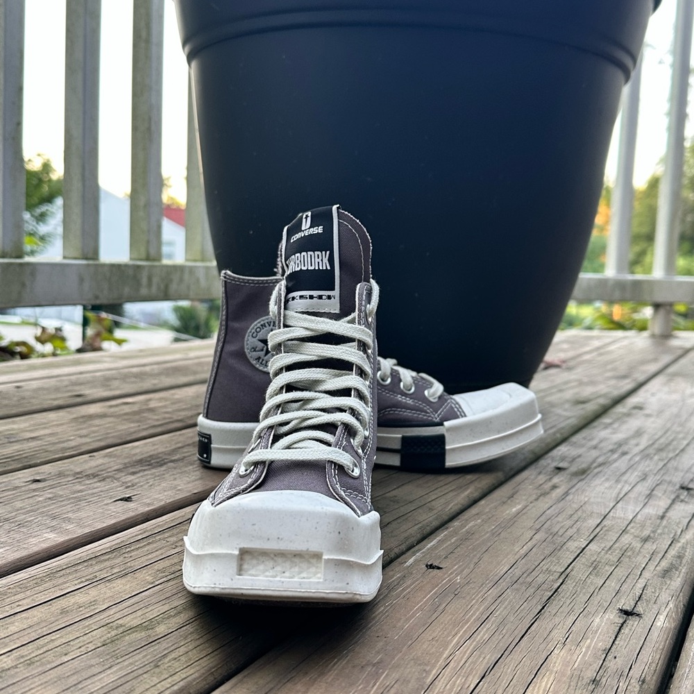 Rick Owen’s x Converse Gray and White High-Tops - Picture 6 of 7